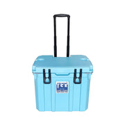 Techni Ice Signature Hybrid Premium Ice Box 35L Light Blue Wheels with Wheels & Telescopic Travel Handle *FREE 6 REUSABLE DRY ICE PACKS VALUES $32.95 *PRE-ORDER NOW FOR OCTOBER DISPATCH