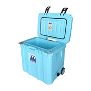 Techni Ice Signature Hybrid Premium Ice Box 35L Light Blue Wheels with Wheels & Telescopic Travel Handle *FREE 6 REUSABLE DRY ICE PACKS VALUES $32.95 *PRE-ORDER NOW FOR OCTOBER DISPATCH