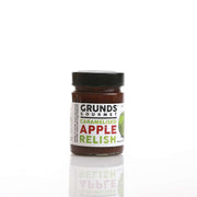 Jar of Grunds Gourmet Caramelised Apple Relish on a white background