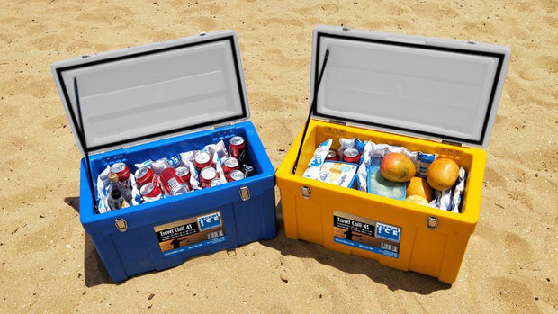 Techni Ice Classic Travel Chill 45L Ice Box Red-Orange *FRESH STOCK JUST ARRIVED *FREE 6 REUSABLE DRY ICE PACKS VALUES $32.95