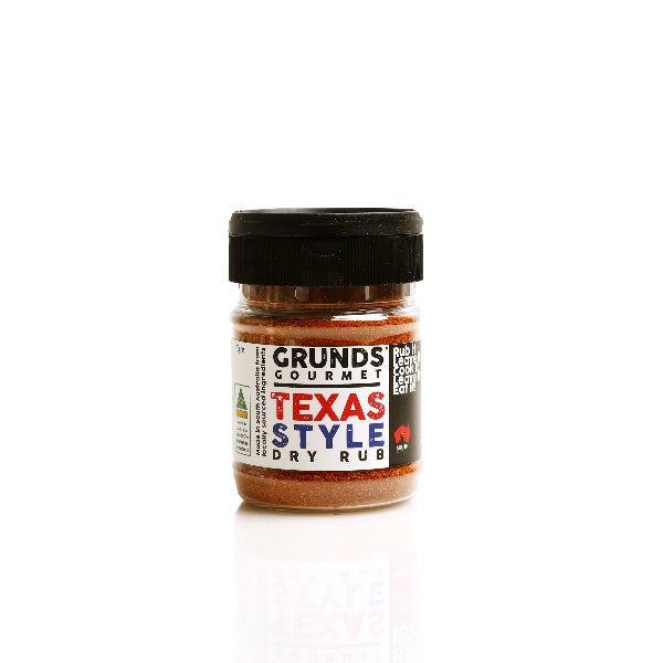 Jar of Grunds Gourmet Texas Style Dry Rub on a white background