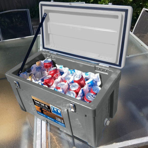 High-Performance COMBO - 45L Commercial Travel Chill Icebox + 13L High Performance Cooler Bag + 6 Ice Packs
