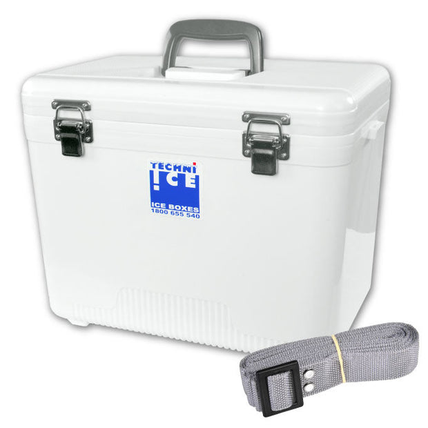 Compact Series Ice Box 18L White & Blue | Techni Ice
