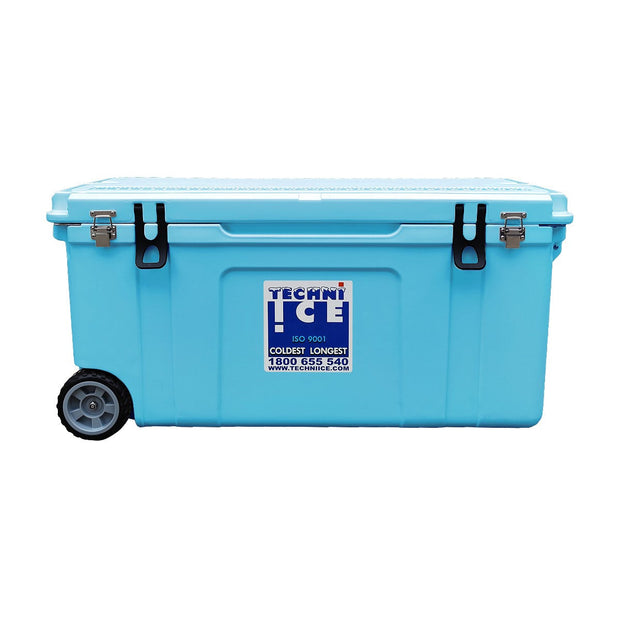 Techni Ice Signature Hardcore Ice box 120L Light Blue Wheels *FREE 12 REUSABLE DRY ICE PACKS VALUES $59.95 * Fresh stock just arrived