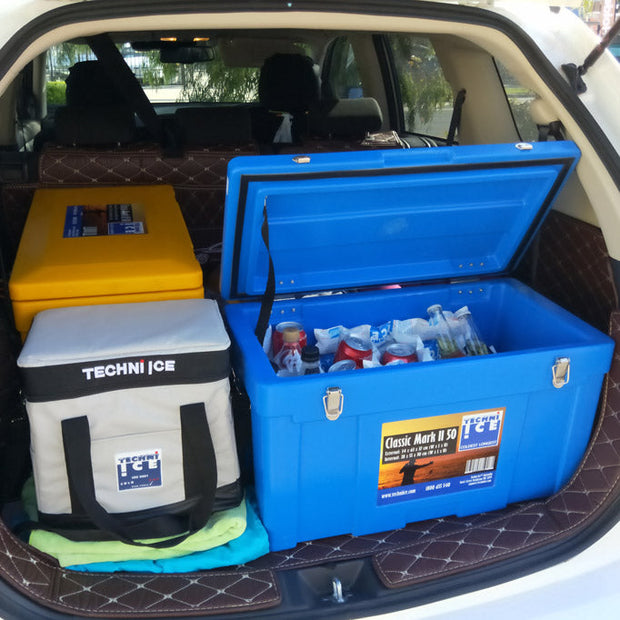 High-Performance COMBO - 45L Commercial Travel Chill Icebox + 13L High Performance Cooler Bag + 6 Ice Packs