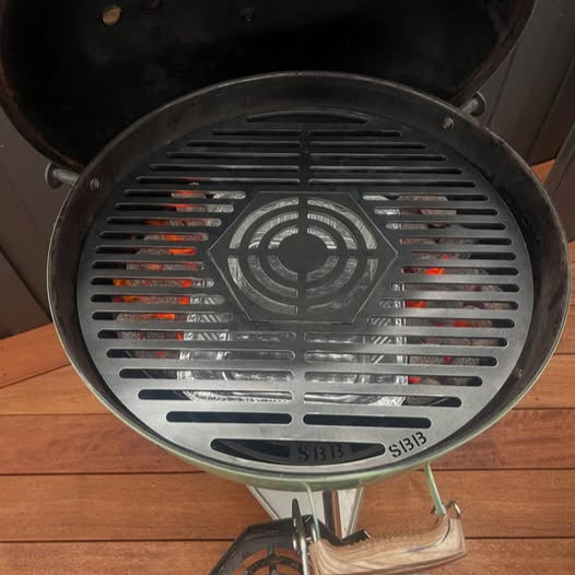 Barbecue grill on a wooden surface